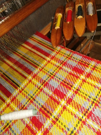 tissage en cours pour affiche